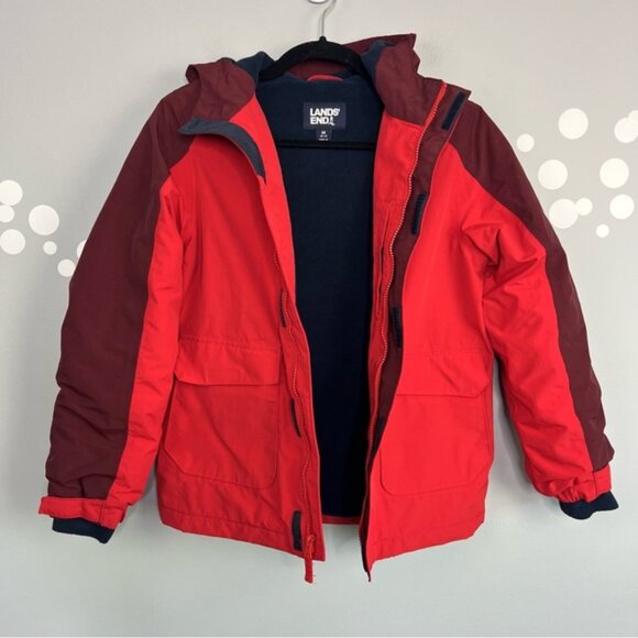 Lands' End Squall Waterproof Parka Size M Fleece Lined Winter Coat - Picture 5 of 15